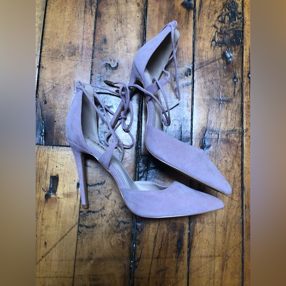 Lulu’s pink suede high heels, size 8 - Picture 3 of 5